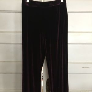 LOULOU DE LA FALAISE PURPLE VELVET PANTS SZ4